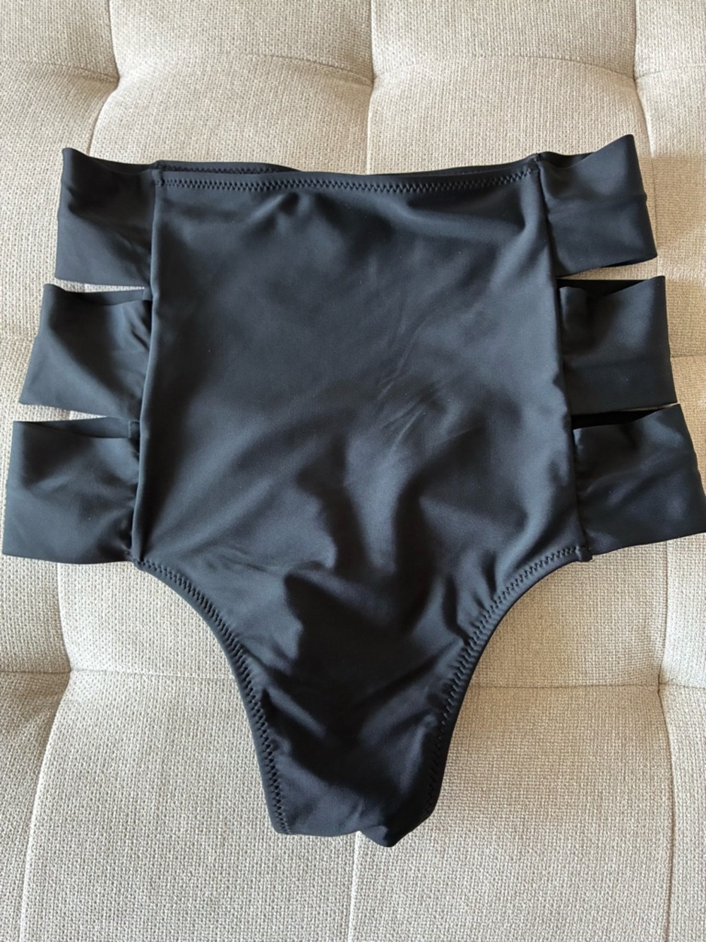 Forever Young Black Swimwear Bottoms with Side slits detail
